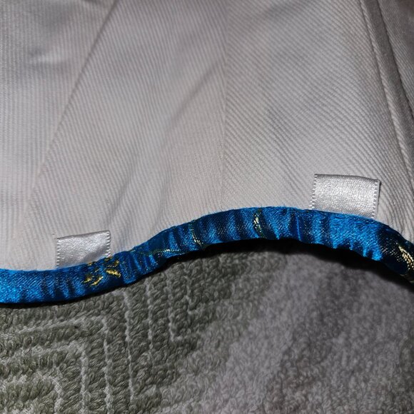 NWT Turquoise Brocade Zipper Tight Lacing Corset SMALL 22" - Picture 6 of 16